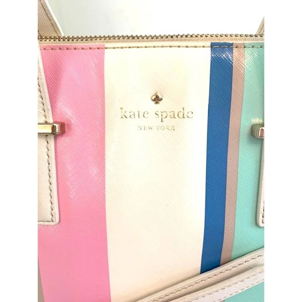 Kate Spade Cedar Street Multi Stripe Maise Satchel Crossbody - Picture 3 of 10